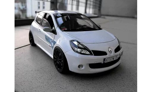 Renault Clio 3 RS 1/18 Solido f1 team blanc glacier diecast model cars