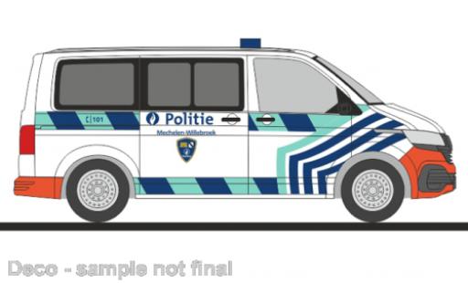 Volkswagen T6 1/87 Rietze .1 bus Politie Mechelen (BE) diecast model cars