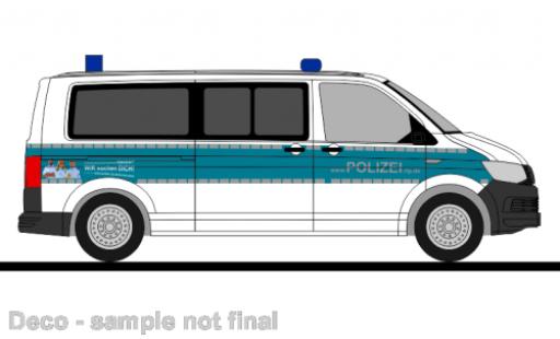 Diecast model cars Volkswagen T6 1/87 Rietze bus police Rheinland Pfalz Volkswagen T6 1/87 Rietze bus police Rheinland Pfalz diecast model cars