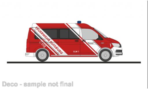 Volkswagen T6 1/87 Rietze bus pompiers Duisburg diecast model cars