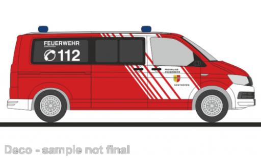 Volkswagen T6 1/87 Rietze bus pompiers Sonthofen diecast model cars