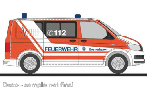 Volkswagen T6 1/87 Rietze pompiers Bremerhaven diecast model cars