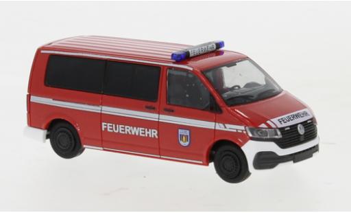 Volkswagen T6 1/87 Rietze .1 Feuerwehr Genthin plus long empattement diecast model cars