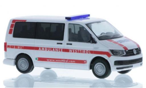 Diecast model cars Volkswagen T6 1/87 Rietze Ambulance Westtirol court- empattement Volkswagen T6 1/87 Rietze Ambulance Westtirol court- empattement diecast model cars
