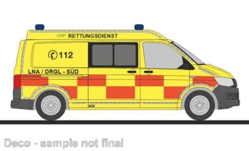 Volkswagen T6 1/87 Rietze Halbbus Rettungsdienst Städte Region Aachen 1:87 diecast model cars