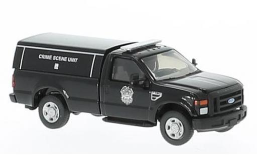 Diecast model cars Ford F-350 1/87 River Point XL SRW black Crime Scene Unit Regular Cab avec fourgon montage sans Vitrine Ford F-350 1/87 River Point XL SRW black Crime Scene Unit Regular Cab avec fourgon montage sans Vitrine diecast model cars