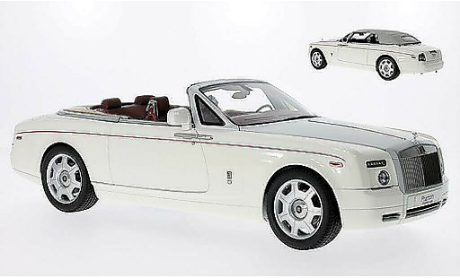 Rolls Royce Phantom Drophead Coupe 1/18 Kyosho white/matt-grey with rotem Zierstripes LHD diecast model cars