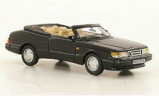 Saab 900 Turbo 1/87 Neo Convertible black 1987 diecast model cars