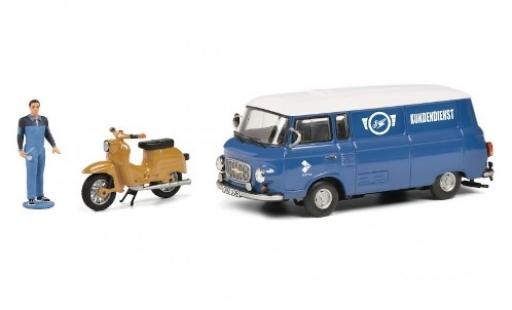 Diecast model cars Barkas B 1000 1/43 Schuco Simson Kundendienst avec figurine et Simson Schwalbe KR51 Barkas B 1000 1/43 Schuco Simson Kundendienst avec figurine et Simson Schwalbe KR51 diecast model cars