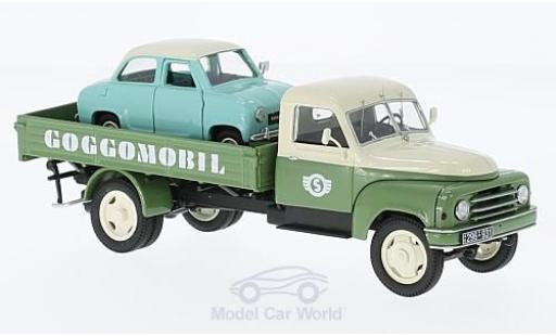 Diecast model cars Hanomag L28 1/43 Schuco Pritsche Goggomobile Service mit Goggomobile Hanomag L28 1/43 Schuco Pritsche Goggomobile Service mit Goggomobile diecast model cars