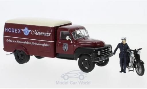 Diecast model cars Hanomag L28 1/43 Schuco red/beige Horex mit Horex Regina und Fahrerfigur Hanomag L28 1/43 Schuco red/beige Horex mit Horex Regina und Fahrerfigur diecast model cars