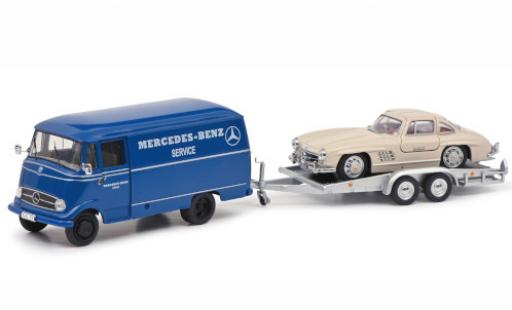 Diecast model cars Mercedes L319 1/43 Schuco Benz Service avec Remorque de voiture et 300 SL Mercedes L319 1/43 Schuco Benz Service avec Remorque de voiture et 300 SL diecast model cars