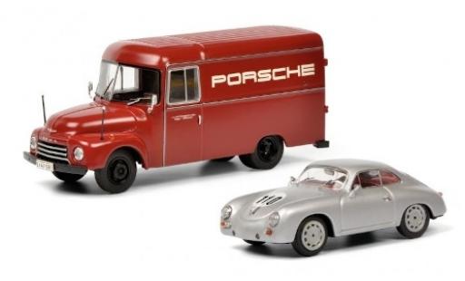 Diecast model cars Opel Blitz 1/43 Schuco Kasten Porsche Rennsport avec Porsche 356 Rennfahrzeug Opel Blitz 1/43 Schuco Kasten Porsche Rennsport avec Porsche 356 Rennfahrzeug diecast model cars