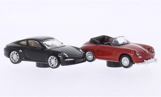 Diecast model cars Porsche 991 1/87 Schuco 911 () met.-brown + 356 Cabriolet red 2er-Set Magnetautos Porsche 991 1/87 Schuco 911 () met.-brown + 356 Cabriolet red 2er-Set Magnetautos diecast model cars