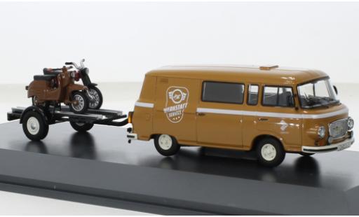 Barkas B1000 1/43 Schuco demi bus beige Simson Werkstatt Service 1965 diecast model cars