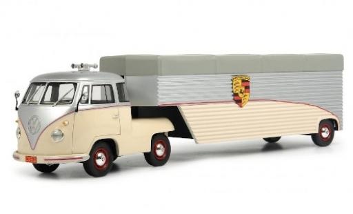 Diecast model cars Volkswagen T1 1/18 Schuco Renntransporter Continental Motors Zugmaschine mit Auflieger Volkswagen T1 1/18 Schuco Renntransporter Continental Motors Zugmaschine mit Auflieger diecast model cars