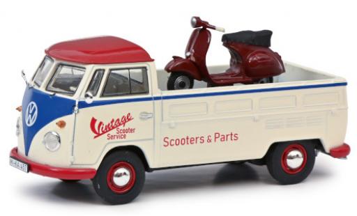 Diecast model cars Volkswagen T1 1/43 Schuco b Pritsche Scooters & Parts avec scooter GS Volkswagen T1 1/43 Schuco b Pritsche Scooters & Parts avec scooter GS diecast model cars