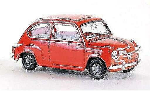 Seat 600 Base 1/87 Wiking rot-orange diecast model cars
