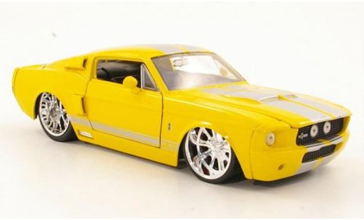 Shelby GT 500 1967 1/24 Jada Toys yellow/grey diecast model cars
