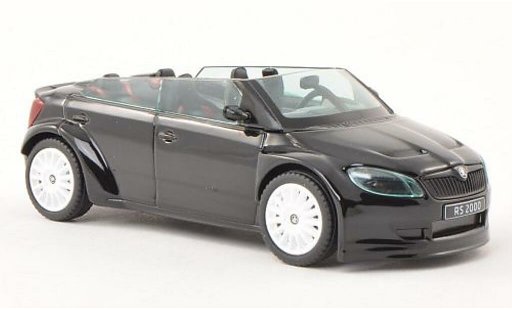 Skoda Fabia Concept Car 1/43 Abrex 2000 black with whiteen Felgen diecast model cars