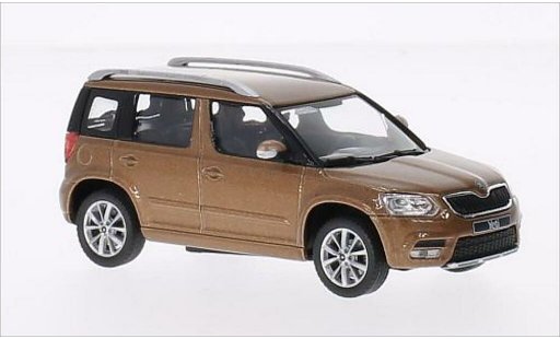 Skoda Yeti Base 1/43 Abrex metallic brown 2013 diecast model cars