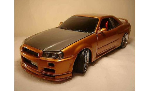 Nissan Skyline R34 1/18 Autoart orange carbon kit nos diecast model cars