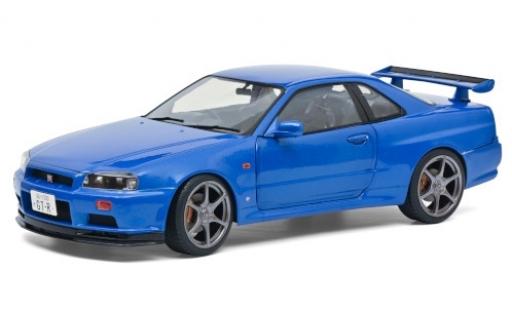 Diecast model cars Nissan Skyline 1/18 Solido GT-R (R34) metallic blue RHD 1999 Nissan Skyline 1/18 Solido GT-R (R34) metallic blue RHD 1999 diecast model cars