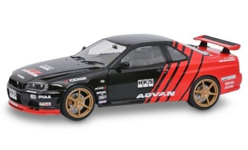Diecast model cars Nissan Skyline 1/18 Solido GT-R (R34) black/red RHD Advan 1999 Nissan Skyline 1/18 Solido GT-R (R34) black/red RHD Advan 1999 diecast model cars