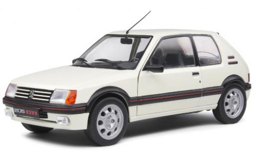 Diecast model cars Peugeot 205 1/18 Solido GTI 1.9 white 1988 Peugeot 205 1/18 Solido GTI 1.9 white 1988 diecast model cars