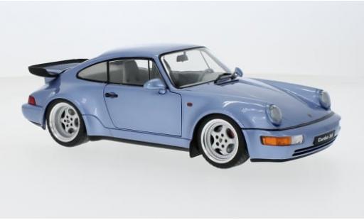 Porsche 964 Turbo 1/18 Solido 911  metallise blau 1990 1:18 diecast model cars