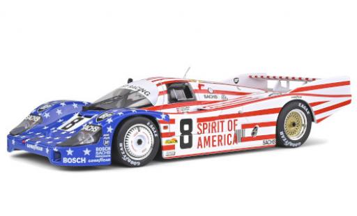 Diecast model cars Porsche 956 1986 1/18 Solido LH RHD No.8 Joest Racing Spirit of America 24h Le Mans 1986 G.Follmer/J.Morton/K.Miller Porsche 956 1986 1/18 Solido LH RHD No.8 Joest Racing Spirit of America 24h Le Mans 1986 G.Follmer/J.Morton/K.Miller diecast model cars