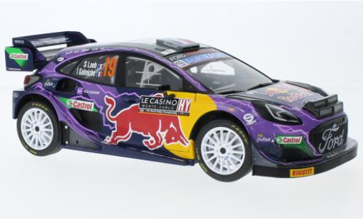 Diecast model cars Ford Puma 1/18 Solido Rally 1 No.19 Red Bull Rallye WM Rallye Monte Carlo 2022 Ford Puma 1/18 Solido Rally 1 No.19 Red Bull Rallye WM Rallye Monte Carlo 2022 diecast model cars