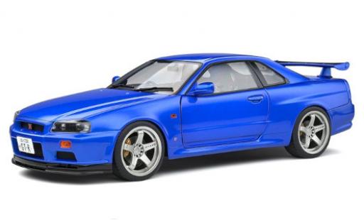 Diecast model cars Nissan Skyline 1/18 Solido GT-R (R34) metallise blue RHD 1999 Nissan Skyline 1/18 Solido GT-R (R34) metallise blue RHD 1999 diecast model cars