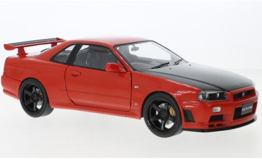 Diecast model cars Nissan Skyline 1/18 Solido GT-R (R34) red/black RHD 1999 Nissan Skyline 1/18 Solido GT-R (R34) red/black RHD 1999 diecast model cars