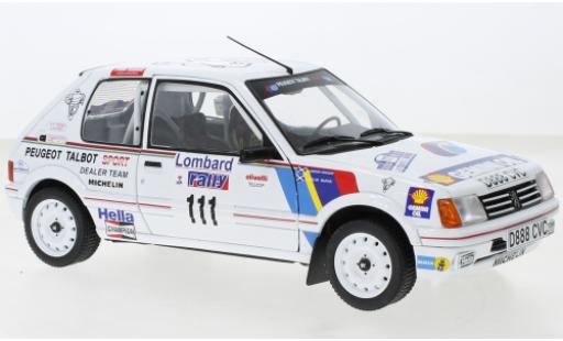 Diecast model cars Peugeot 205 1/18 Solido GTI No.111 Rallye WM RAC Rallye 1988 Peugeot 205 1/18 Solido GTI No.111 Rallye WM RAC Rallye 1988 diecast model cars
