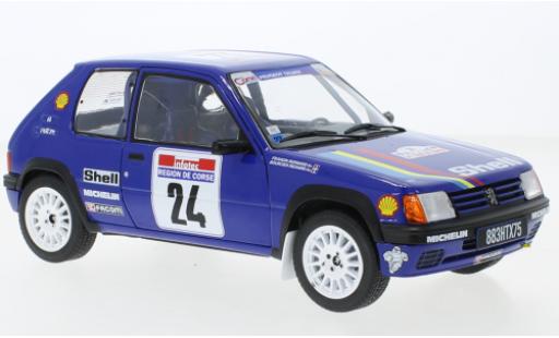 Diecast model cars Peugeot 205 1/18 Solido Rallye Gr.A No.24 Rallye WM Tour de Corse 1990 Peugeot 205 1/18 Solido Rallye Gr.A No.24 Rallye WM Tour de Corse 1990 diecast model cars