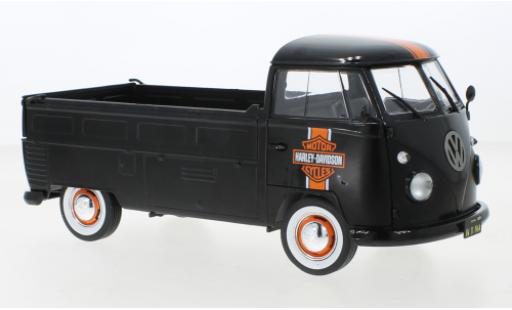 Diecast model cars Volkswagen T1 1/18 Solido plateforme Douane matte noir Harley-Davidson 1950 Volkswagen T1 1/18 Solido plateforme Douane matte noir Harley-Davidson 1950 diecast model cars