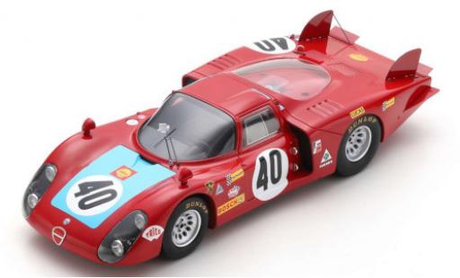 Diecast model cars Alfa Romeo 33 1/18 Spark /2 No.40 24h Le Mans 1968 M.Casoni/G.Biscaldi Alfa Romeo 33 1/18 Spark /2 No.40 24h Le Mans 1968 M.Casoni/G.Biscaldi diecast model cars