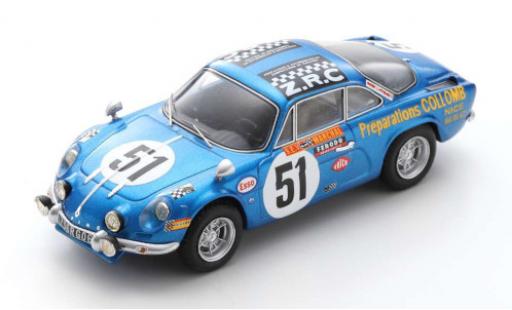Diecast model cars Alpine A110 1/43 Spark Renault No.51 24h Le Mans 1968 B.Collomb/F.Lacarreau Alpine A110 1/43 Spark Renault No.51 24h Le Mans 1968 B.Collomb/F.Lacarreau diecast model cars