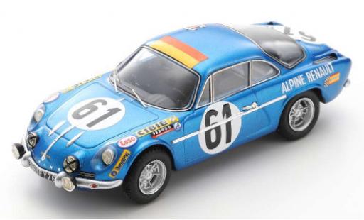 Diecast model cars Alpine A110 1/43 Spark Renault No.61 24h Le Mans 1968 M.Nusbaumer/J.Bourdon Alpine A110 1/43 Spark Renault No.61 24h Le Mans 1968 M.Nusbaumer/J.Bourdon diecast model cars