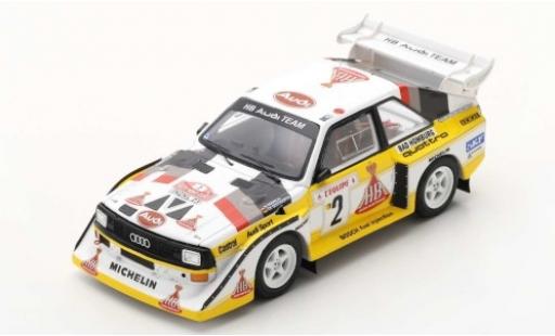 Diecast model cars Audi Sport Quattro 1/43 Spark Sport quattro S1 E2 No.2 HB Team HB Rally Monte Carlo 1986 W.Röhrl/C.Geistdörfer Audi Sport Quattro 1/43 Spark Sport quattro S1 E2 No.2 HB Team HB Rally Monte Carlo 1986 W.Röhrl/C.Geistdörfer diecast model cars
