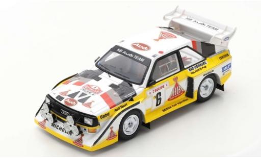 Audi Sport Quattro 1/43 Spark Sport quattro S1 E2 No.6 HB Team HB Rallye WM Rallye Monte Carlo 1986 H.Mikkola/A.Hertz diecast model cars
