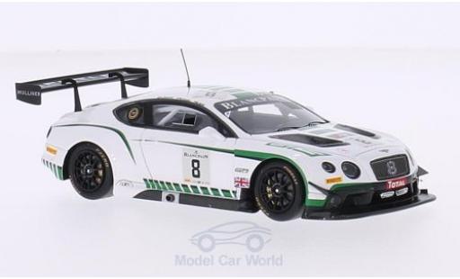 Bentley Continental T 1/43 Spark GT3 RHD No.8 M-Sport 24h Spa 2015 M.Buhk/M.Soulet/A.Soucek diecast model cars