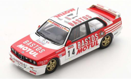 Diecast model cars Bmw M3 1/43 Spark (E30) No.14 Bastos Rallye WM Tour de Corse 1989 F.Chatriot/M.Perin Bmw M3 1/43 Spark (E30) No.14 Bastos Rallye WM Tour de Corse 1989 F.Chatriot/M.Perin diecast model cars