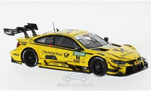 Bmw M4 1/43 Spark DTM No.16 Team RMR Deutsche Post DTM Hockenheim 2017 T.Glock diecast model cars