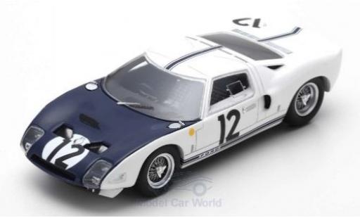Diecast model cars Ford GT 1/43 Spark RHD No.12 24h Le Mans 1964 J.Schlesser/R.Attwood Ford GT 1/43 Spark RHD No.12 24h Le Mans 1964 J.Schlesser/R.Attwood diecast model cars