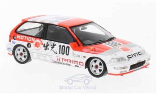 Diecast model cars Honda Civic 1/43 Spark EF9 RHD No.100 JTC 500km Suzuka 1990 O.Nakako/H.Okada Honda Civic 1/43 Spark EF9 RHD No.100 JTC 500km Suzuka 1990 O.Nakako/H.Okada diecast model cars