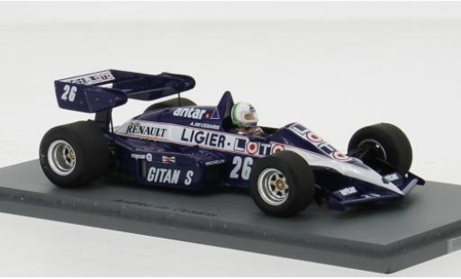 Diecast model cars Ligier JS2 1/43 Spark 3 No.26 Formel 1 GP Südafrika 1984 1:43 Ligier JS2 1/43 Spark 3 No.26 Formel 1 GP Südafrika 1984 1:43 diecast model cars