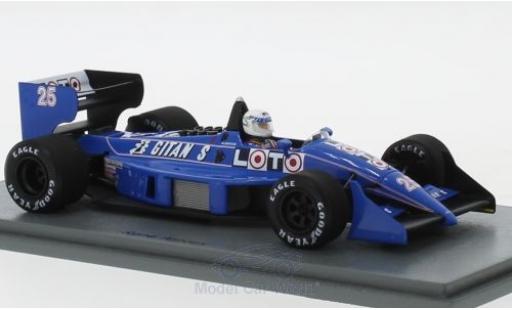 Diecast model cars Ligier JS3 1/43 Spark 1 No.25 Gitanes Formel 1 GP Monaco 1988 mit Decals R.Arnoux Ligier JS3 1/43 Spark 1 No.25 Gitanes Formel 1 GP Monaco 1988 mit Decals R.Arnoux diecast model cars