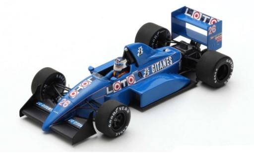 Ligier JS3 1/43 Spark 1 No.26 Gitanes Formel 1 GP Italien 1988 v�hicule de test S.Johansson diecast model cars